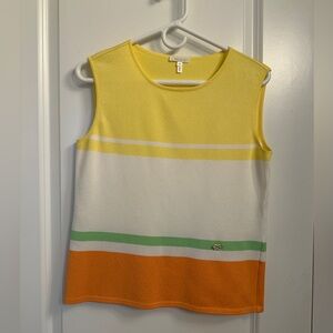 Escada Yellow, White, Lime, and Orange Tank Top